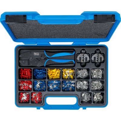 BGS 1411, Sada krimpovacích kleští | s 2 páry čelistí | s kabelovými oky | 1000dílná – Zboží Dáma