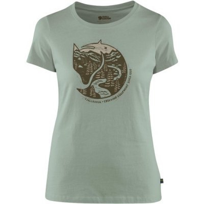 Fjallraven Arctic Fox Print T-shirt Women zelená – Zboží Mobilmania