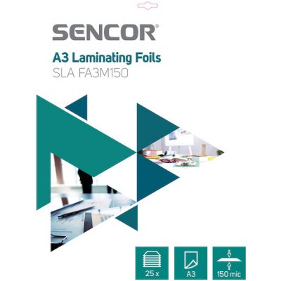 Sencor 45011741 SLA FA3M150 Fólie A3 150mic 25ks SENCOR – Zboží Mobilmania