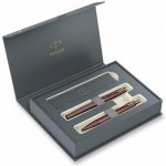 Parker 1502/3190514 IM Monochrome Burgundy duo sada dárková sada plnicího pera a kuličkové tužky – Zboží Živě