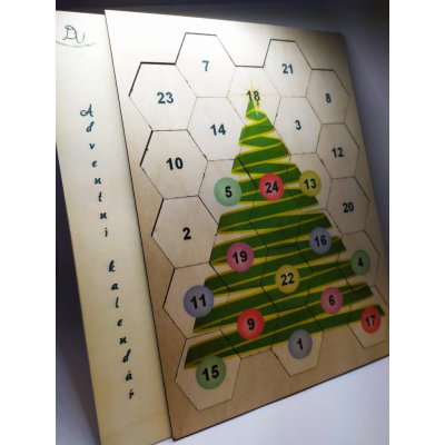 Dřevěný adventní kalendář – Zboží Mobilmania