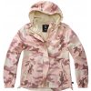 Army a lovecká bunda, kabát a blůza Bunda Brandit Windbreaker Ladies Frontzip candy camo