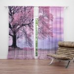 Sablio Závěs Růžový strom: 2ks 140x250cm – Hledejceny.cz
