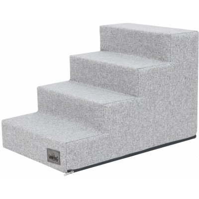 Doggy Schody pro psa INARI popelavé S výška 30 cm 3 schody – Sleviste.cz