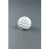 Nábytková úchytka La finesse Chevron Grey šedá porcelán 40 mm