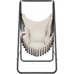 TecTake 405393 závěsné křeslo alison boho styl béžová – Zboží Dáma