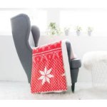 Xpose Deka mikroplyš s beránkem VÁNOCE červená 140x200 – Zboží Mobilmania