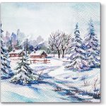 Ubrousek 33x33cm Zimní pohádková krajinka – Zboží Dáma