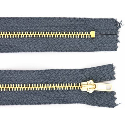 Kovový zip nedělitelný 14 cm, Ø 6 mm antracitový – Zboží Mobilmania