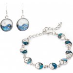 Prosperk sada Paua náramek a náušnice Jin Jang S0967 – Zboží Mobilmania