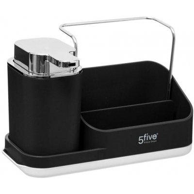 5five Simply Smart Dávkovač saponátu Utility, černá/s chromovými prvky, 300 ml – Zbozi.Blesk.cz