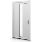 ALUPLAST Plastové jednokřídlové hlavní vchodové dveře bílé 10 Levé 90 x 205 cm – Sleviste.cz