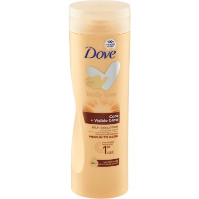Dove Nourishing Body Care Visible Glow samoopalovací hydratační mléko Fair-Medium 250 ml – Sleviste.cz