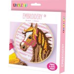 SMT Creatoys Vyšívání křížkovým stehem kůň vyšívací rámeček 1 předloha 8 bavlnek – Zboží Mobilmania