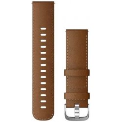 Garmin Quick Release 22mm, kožený hnědý, stříbrná přezka 010-12932-24