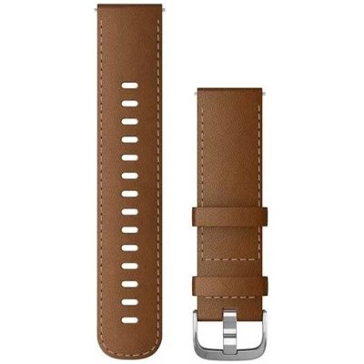 Garmin Quick Release 22mm, kožený hnědý, stříbrná přezka 010-12932-24 – Zboží Živě