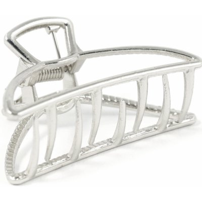 Kovový skřipec na vlasy ve stříbrné barvě – Zboží Dáma