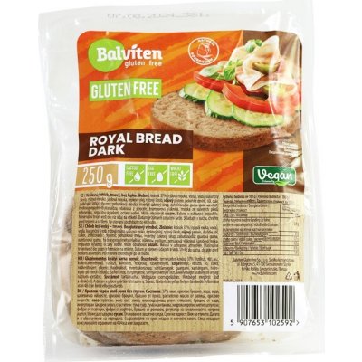 Balviten Chléb bezlepkový Královský tmavý 250 g – Zboží Dáma