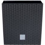 Prosperplast Květináč ratanový Rato low 40x40 cm objem 64 L antracitový – Zboží Dáma