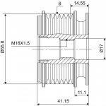 Alternátorová volnoběžka (předstihová spojka) Valeo 588001 - AUDI | Zboží Auto
