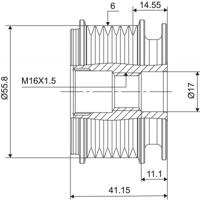 Alternátorová volnoběžka (předstihová spojka) Valeo 588001 - AUDI | Zboží Auto