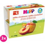 HiPP BIO Jablka s broskvemi 4 x 100 g – Zboží Dáma