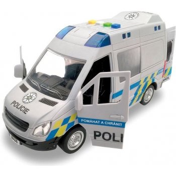 MaDe Auto policejní dodávka na setrvačník s reálným hlasem posádky 21 cm