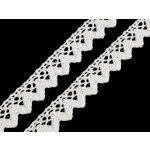 Bavlněná krajka paličkovaná šíře 15 mm Varianta: 18 bílá (bavlna + PES), Balení: 27 m – Zboží Mobilmania
