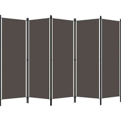 vidaXL 5dílný pokojový dělič antracit 250 x 180 cm – Zboží Dáma