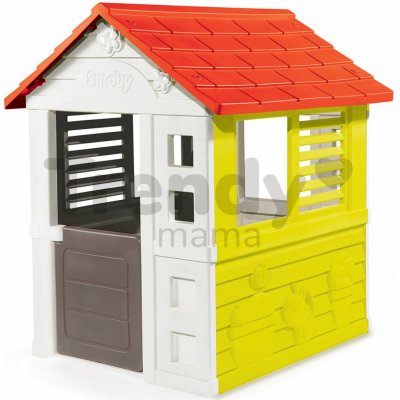 Smoby domček Lovely červeno-zelená s 3 oknami SM810705 – Zboží Mobilmania