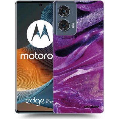 Picasee silikonový černý Motorola Edge 50 Fusion Purple glitter – Zboží Živě