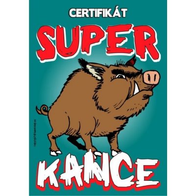 Certifikát super kance – Hledejceny.cz