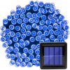 Vánoční osvětlení Solar 103 12 Solární vánoční řetěz modrá 100LED 12Metrů