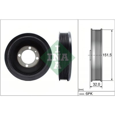 Řemenice, klikový hřídel Schaeffler INA 544 0123 10 – Zboží Mobilmania