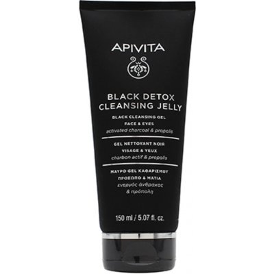 Apivita Cleansing Black Detox Cleansing Gel čisticí gel s aktivním uhlím na obličej a oči 150 ml – Hledejceny.cz