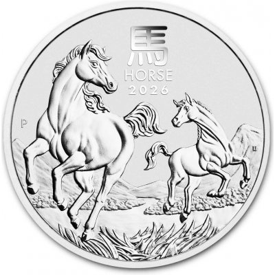 Perth Mint Stříbrná mince Year of the Horse / Rok koně 2026 Lunární série III 1 oz – Zboží Dáma