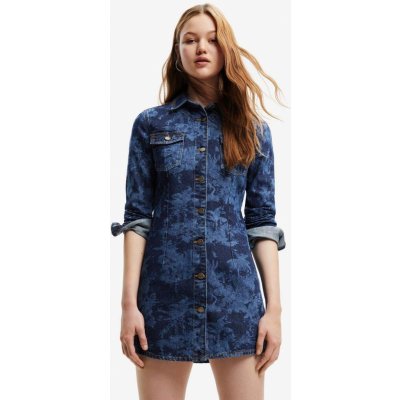 Desigual Tina denim šaty dark blue