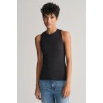 Gant HIGH NECK RIB TANK TOP černá – Sleviste.cz