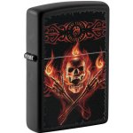 ZIPPO schwarz color Anne Stoke Flaming Skull – Hledejceny.cz