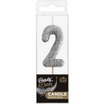 GoDan Dortová svíčka číslo třpytivá černá číslo: 0 – Zboží Dáma