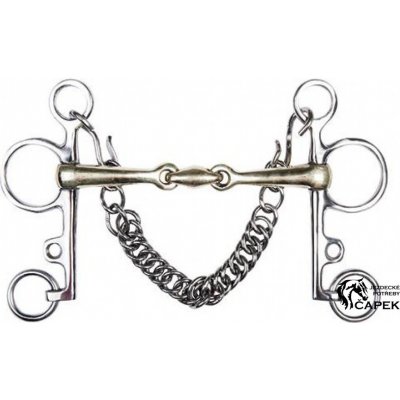 HKM Udidlo Argentan pelham 2x lomený – Zboží Dáma