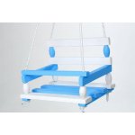 Teddies houpačka dřevo modrá 38 x 30 cm – Zboží Dáma