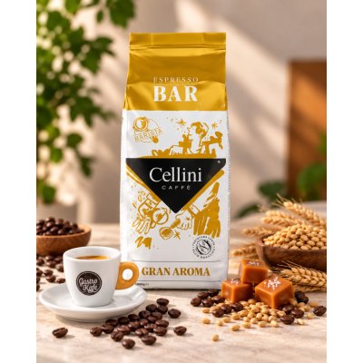 Cellini Barista Espresso Gran Aroma 80% Arabica zrnková 1 kg – Hledejceny.cz