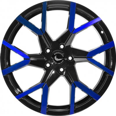 Barracuda Tzunamee EVO 9x20 5x112 ET43 gloss black flash blue – Zboží Mobilmania