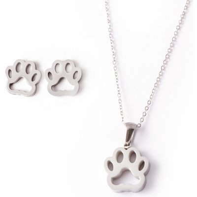 Steel Jewelry set náhrdelník a náušnice tlapky z chirurgické oceli SET130113 – Hledejceny.cz