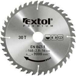 EXTOL PREMIUM Kotouč pilový s SK plátky, O140x2,6x16mm, 30T (8803210)