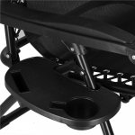 Zahradní polohovací křeslo SPRINGOS ZERO GRAVITY černé – Zboží Mobilmania