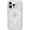 Pouzdro a kryt na mobilní telefon Apple Pouzdro AppleKing transparentní s MagSafe se třpytkami iPhone 15 Pro - stříbrné