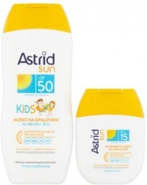 Astrid Sun Kids mléko na opalování SPF50 200 ml + hydratační mléko na opalování SPF15 80 ml dárková sada