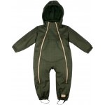 Monkey Mum® Dětská zimní softshellová kombinéza s beránkem Khaki mysliveček – Hledejceny.cz